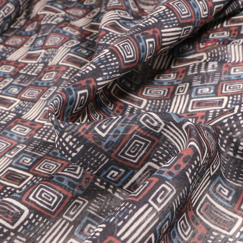 Tissu Voile Azena sur fond Noir