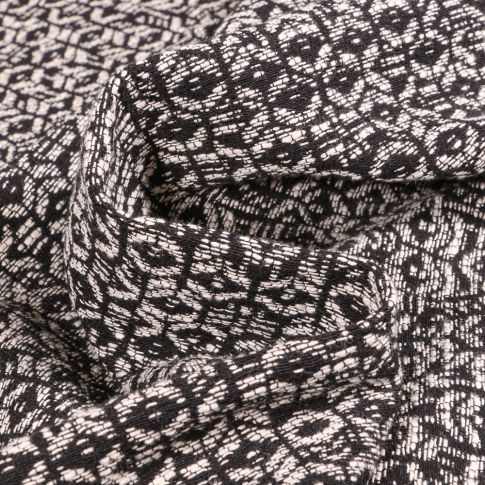 Tissu Jacquard Naomie Losanges sur fond Noir