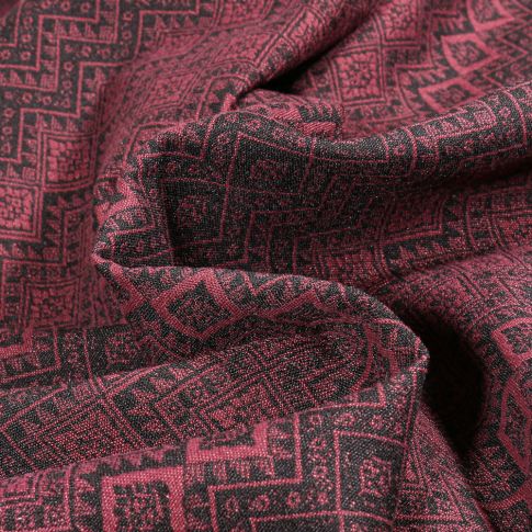 Tissu Jacquard Luca formes géométriques sur fond Noir
