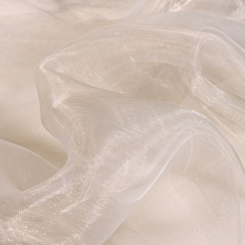 Tissu Organza uni Blanc cassé