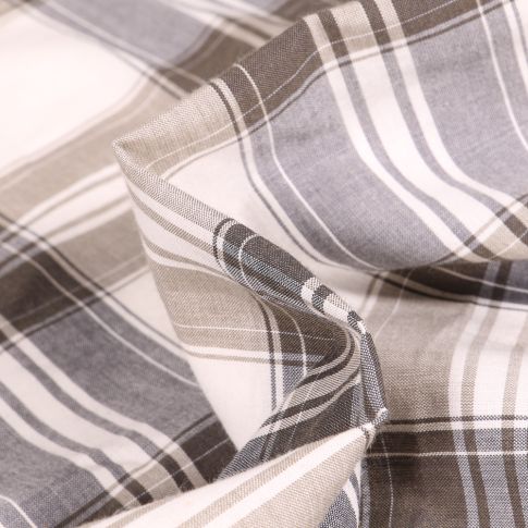 Tissu Chemise Carreaux n°6 sur fond Blanc