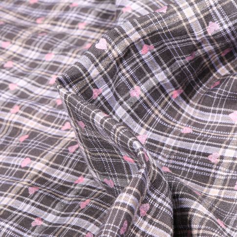 Tissu Chemise  Carreaux n°20 sur fond Gris