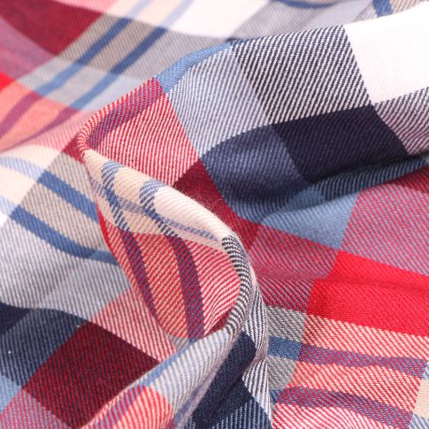Tissu Chemise   Carreaux n°25 sur fond Bleu