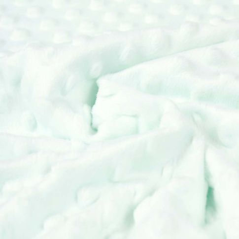 Tissu Minky Ultra doux Pois Vert pâle