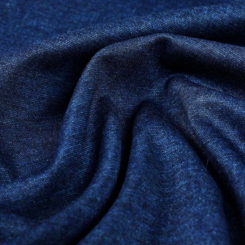 Tissu Milano uni Bleu jean