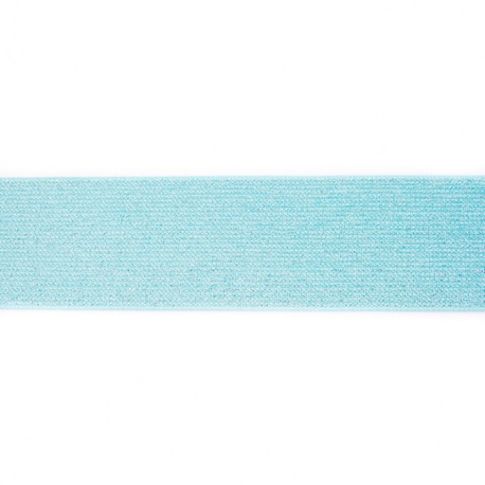 Élastique Plat Lurex 50 mm Menthe x1m