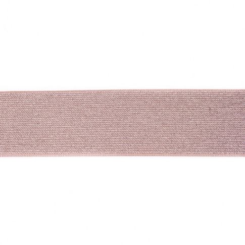 Élastique Plat Lurex 50 mm Taupe x1m