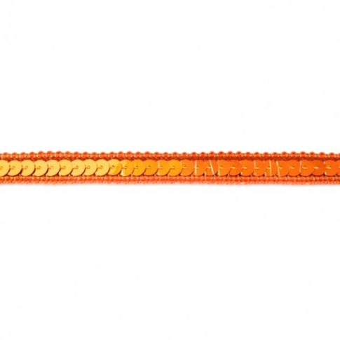 Galon Sequins 10mm Orange x1m