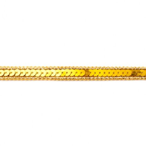 Galon Sequins 10mm Or x1m