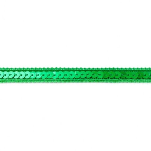 Galon Sequins 10mm Vert gazon x1m
