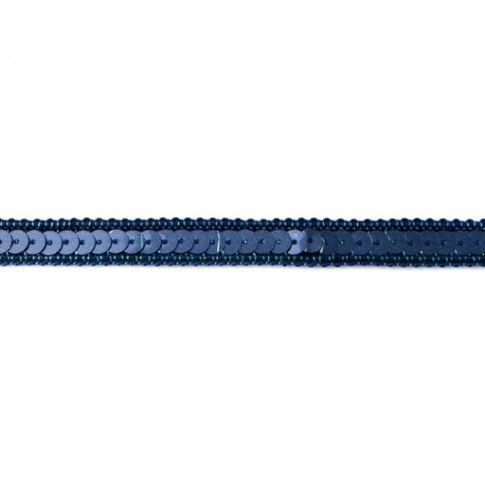 Galon Sequins 10mm Bleu foncé x1m