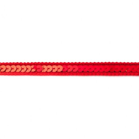 Galon Sequins 10mm Rouge x1m