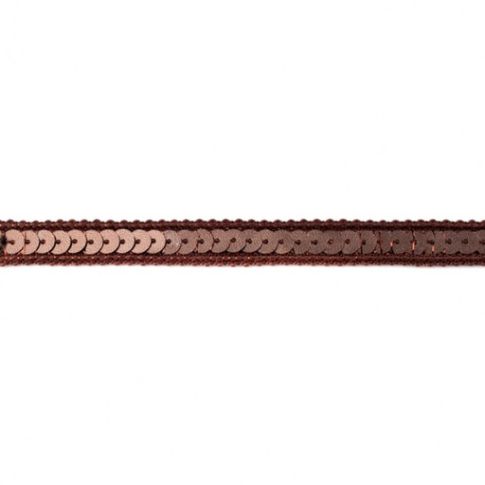 Galon Sequins 10mm Brun x1m