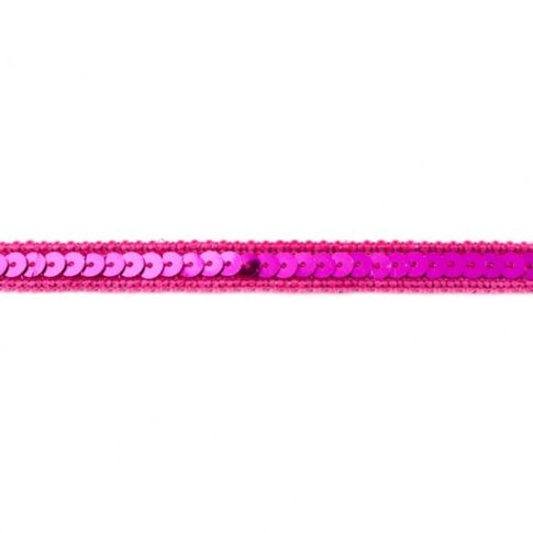 Galon Sequins 10mm Fuchsia x1m