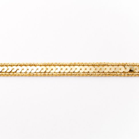 Galon Sequins 10mm Or clair x1m