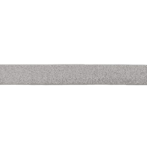 Élastique Plat Lurex 25 mm Gris x1m