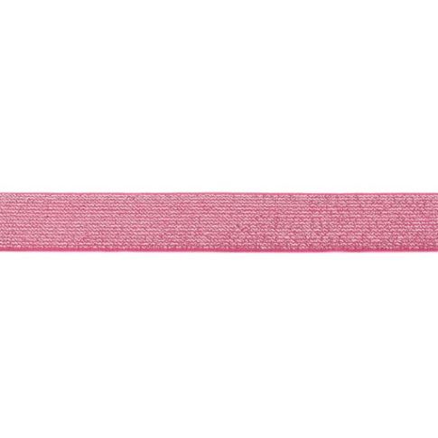 Élastique Plat Lurex 25 mm Fuchsia x1m