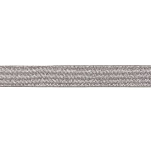 Élastique Plat Lurex 25 mm Taupe x1m
