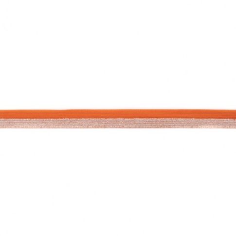 Biais Élastique Plat Lurex 17 mm Orange x 1m