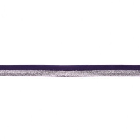 Biais Élastique Plat Lurex 17 mm Violet x 1m
