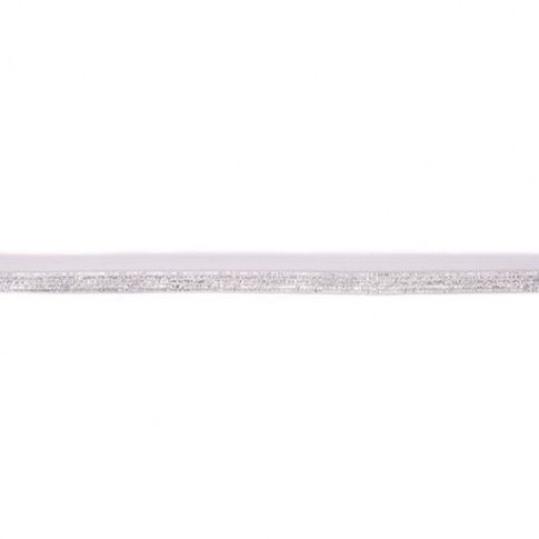 Biais Élastique Plat Lurex 17 mm Blanc x 1m