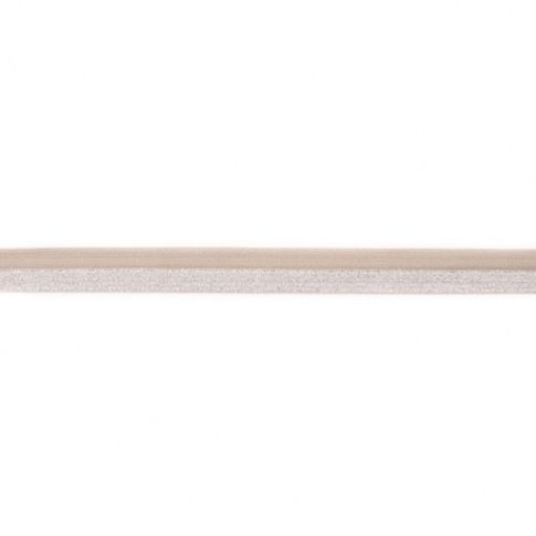 Biais Élastique Plat Lurex 17 mm Sable x 1m