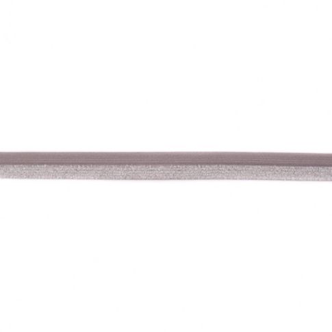 Biais Élastique Plat Lurex 17 mm Gris moyen x 1m