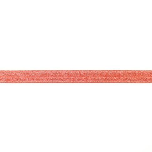 Élastique Plat Lurex 20 mm Rouge x1m