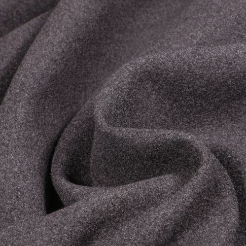Tissu Drap de manteau uni Gris anthracite