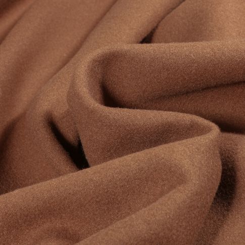 Tissu Drap de manteau uni Camel