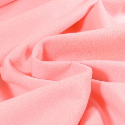 Tissu Drap de manteau uni Rose