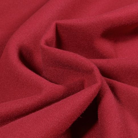 Tissu Drap de manteau uni Grenat