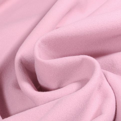 Tissu Drap de manteau uni Rose blush