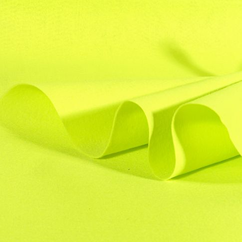 Tissu Feutrine 90 cm Jaune fluo