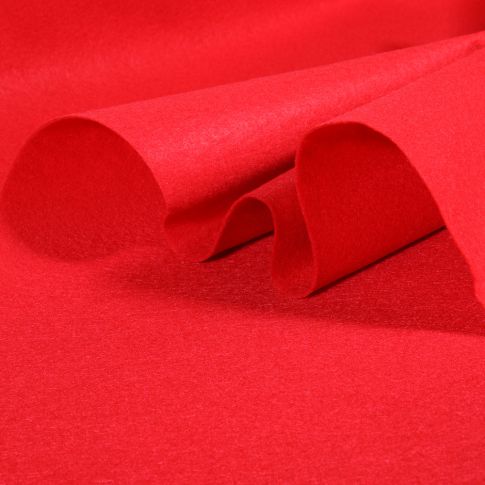 Tissu Feutrine 90 cm Rouge griotte