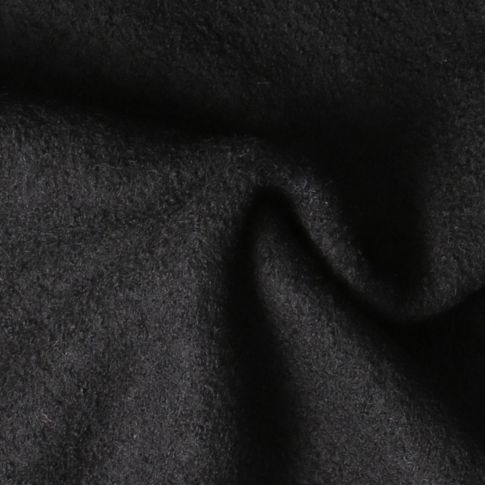Tissu Laine Bouillie  uni Hanna sur fond Noir