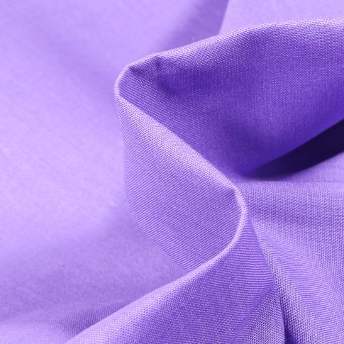 Tissu Popeline de coton unie Bio MORADO sur fond Violet
