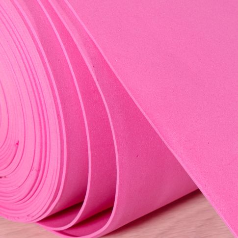 Mousse Eva unie 2 mm Rose bonbon