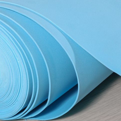 Mousse Eva unie 2 mm Bleu ciel