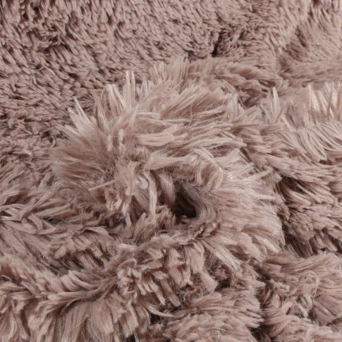 Tissu Fausse fourrure long poil Rebeka Taupe