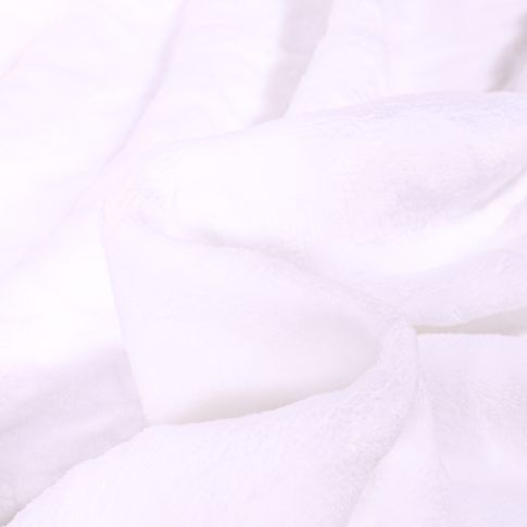 Tissu Doudou Etoiles et ronds sur fond Blanc