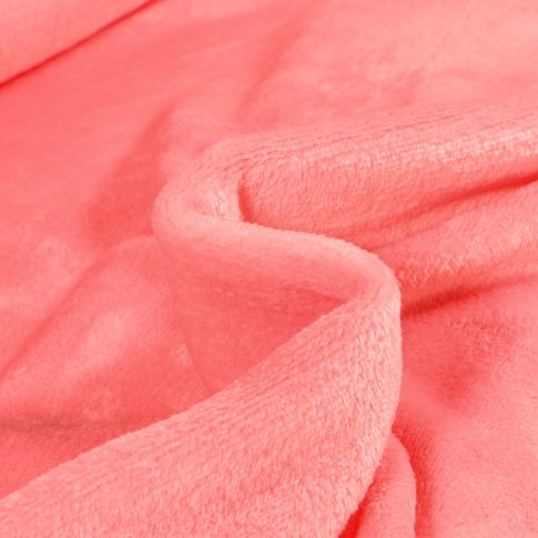 Tissu Doudou uni Rose saumon