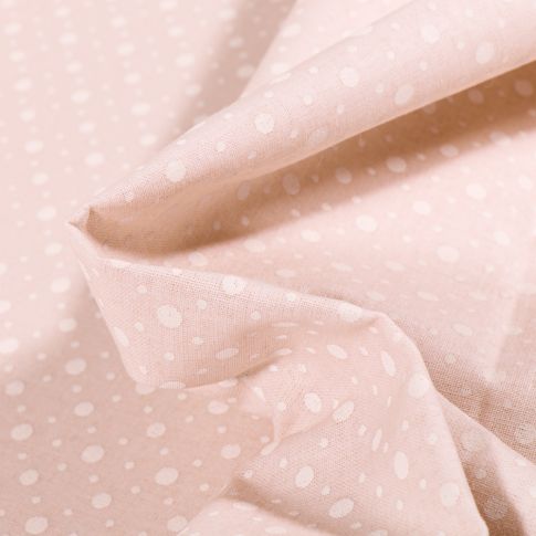 Tissu Coton MC Fabrics Petits et mini pois sur fond Beige