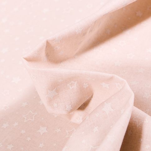 Tissu Coton MC Fabrics Petites et mini étoiles sur fond Beige