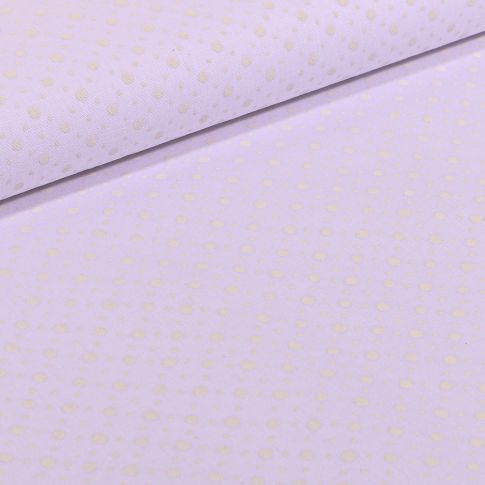Tissu Coton MC Fabrics Petits et mini pois sur fond Blanc