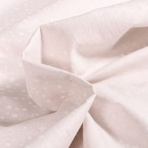 Tissu Coton imprimé MC Fabrics Petites étoiles sur fond Naturel