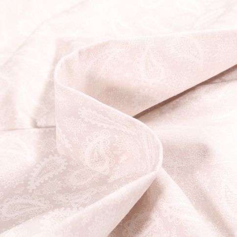 Tissu Coton imprimé MC Fabrics Motif Cachemire sur fond Naturel