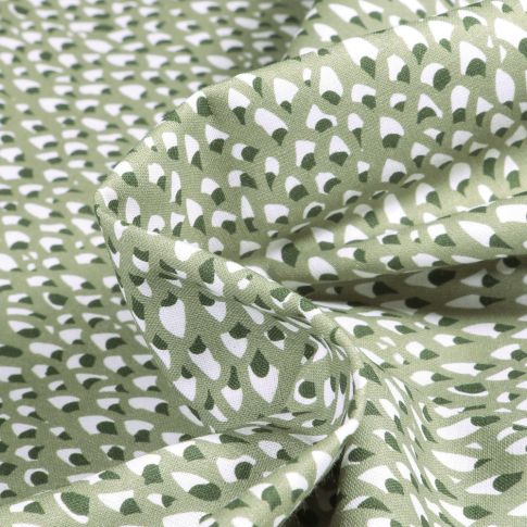 Tissu Coton imprimé Sixta Pipa sur fond Vert d'eau