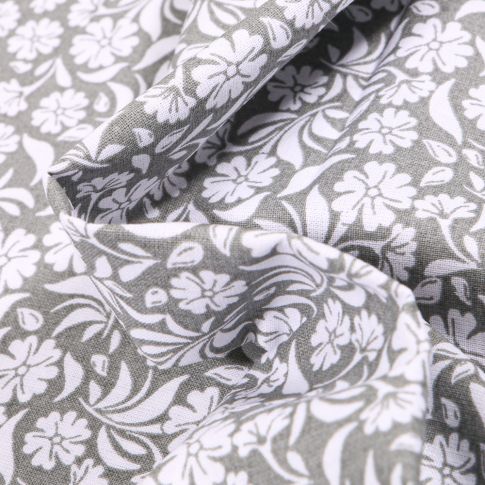 Tissu Coton MC Fabrics Garden sur fond Gris