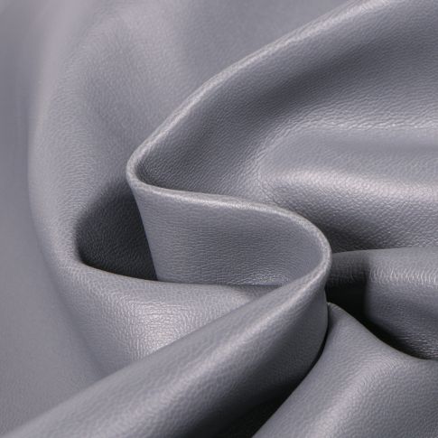 Tissu Simili cuir souple et épais uni Roma Gris